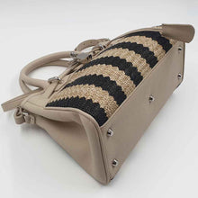 Charger l'image dans la galerie, sac en cuir et paille, sac tendance 2026, sac de luxe femme, sac artisanal, sac été 2026.