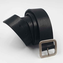 Charger l'image dans la galerie, Ceinture en cuir croupon 4 cm – Boucle laiton argent vieilli