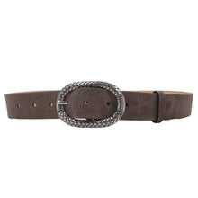 Charger l'image dans la galerie, Ceinture en cuir grainé – Boucle argent mat | Élégance artisanale