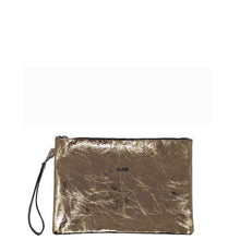 Load image into Gallery viewer, Gold Clutch with Wrist Strap | Maison Berthille