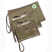 Load image into Gallery viewer, Gold Clutch with Wrist Strap | Maison Berthille