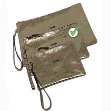 Load image into Gallery viewer, Gold Clutch with Wrist Strap | Maison Berthille