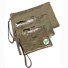 Load image into Gallery viewer, Gold Clutch with Wrist Strap | Maison Berthille