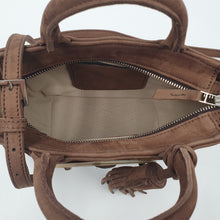 Charger l'image dans la galerie, Petit Sac à main en nubuck chocolat