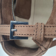 Charger l'image dans la galerie, Petit Sac à main en nubuck chocolat