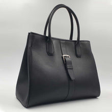 Charger l'image dans la galerie, Grand sac à main cuir noir - Haute Couture