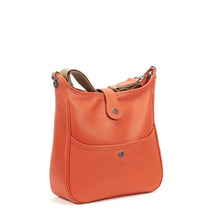 Load image into Gallery viewer, Sac à main en cuir orange grainé profil | Maison Berthille