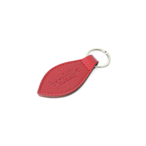 Berthille Porte-clés Feuille rouge, en cuir grainé pleine fleur.