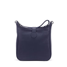 Load image into Gallery viewer, Sac à main en cuir marine grainé de dos | Maison Berthille