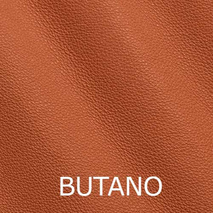 Ceinture en cuir grainé pleine fleur orange | Boucle Nœud Marin Doré