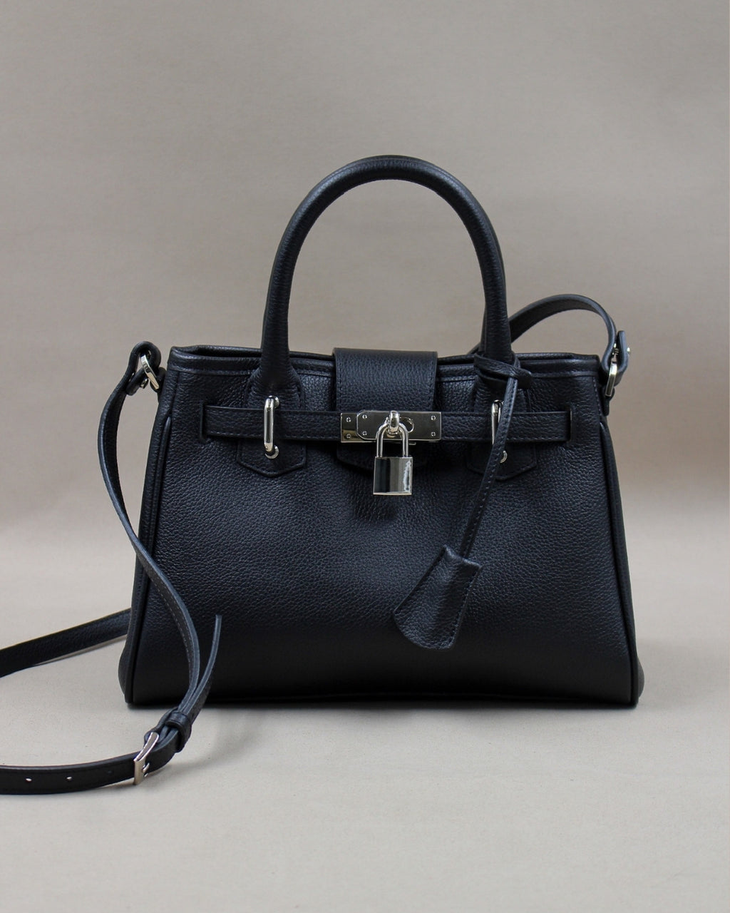 Mini sac Vendôme cuir noir compact maroquinerie française