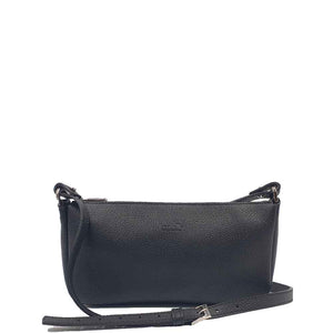 Pochette Bandoulière Cuir Noire Haute Maroquinerie Berthille