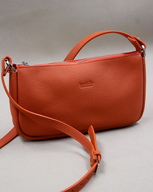 Sac Berthe cuir vachette orange butano bandoulière Berthille été 2026