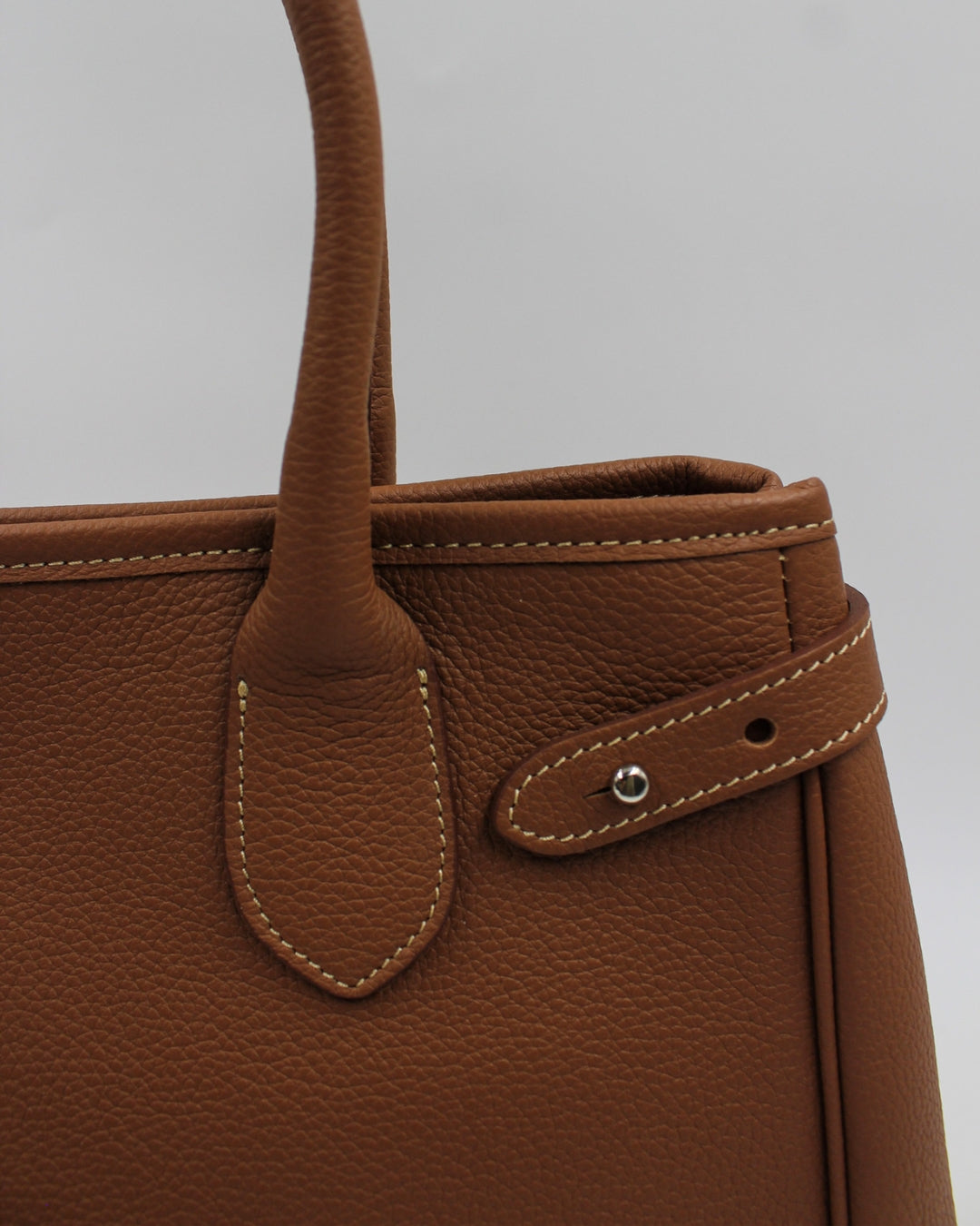 Sac à main Saint Moritz cuir vachette marron structuré Berthille