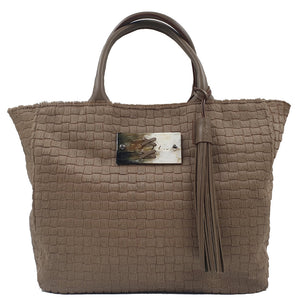 Cabas Scarlett Poil de vachette Quadra taupe