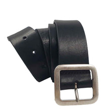 Load image into Gallery viewer, Ceinture en cuir croupon 4 cm – Boucle laiton argent vieilli
