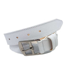 Charger l&#39;image dans la galerie, Ceinture Étrivière Cuir Blanche 30mm | réf. 3327 Blanc Pur
