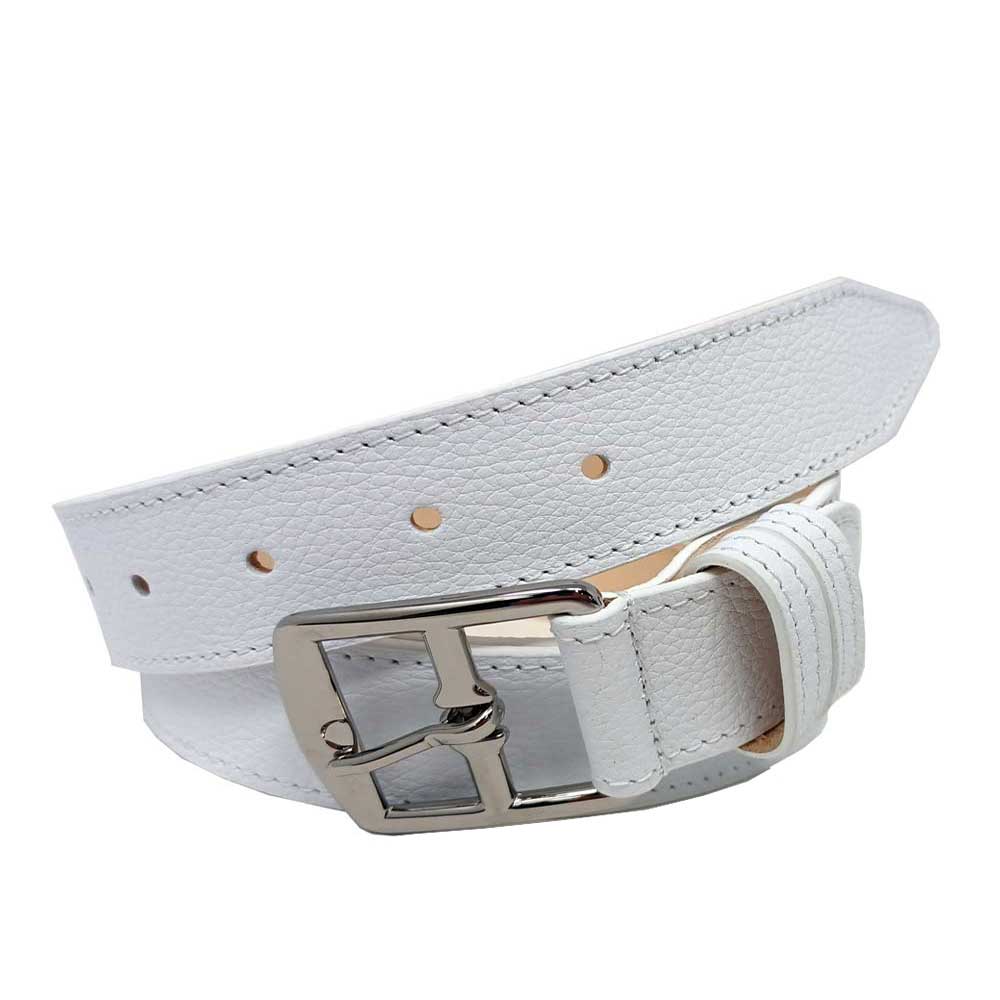 Ceinture Étrivière Cuir Blanche 30mm | réf. 3327 Blanc Pur