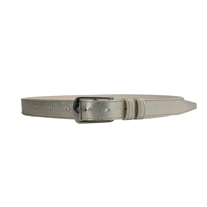 Ceinture en cuir doré "champagne" Maison Berthille