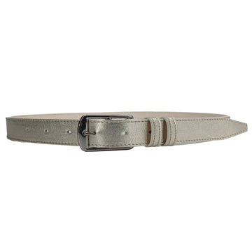 Ceinture en cuir doré "champagne" Maison Berthille