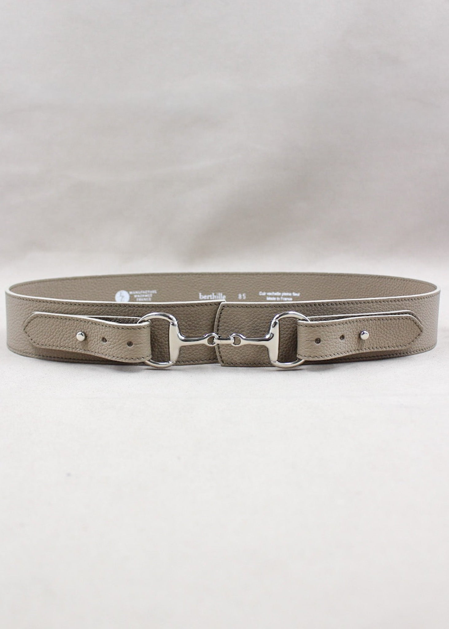 ceinture beige mors de cheval femme berthille en cuir 