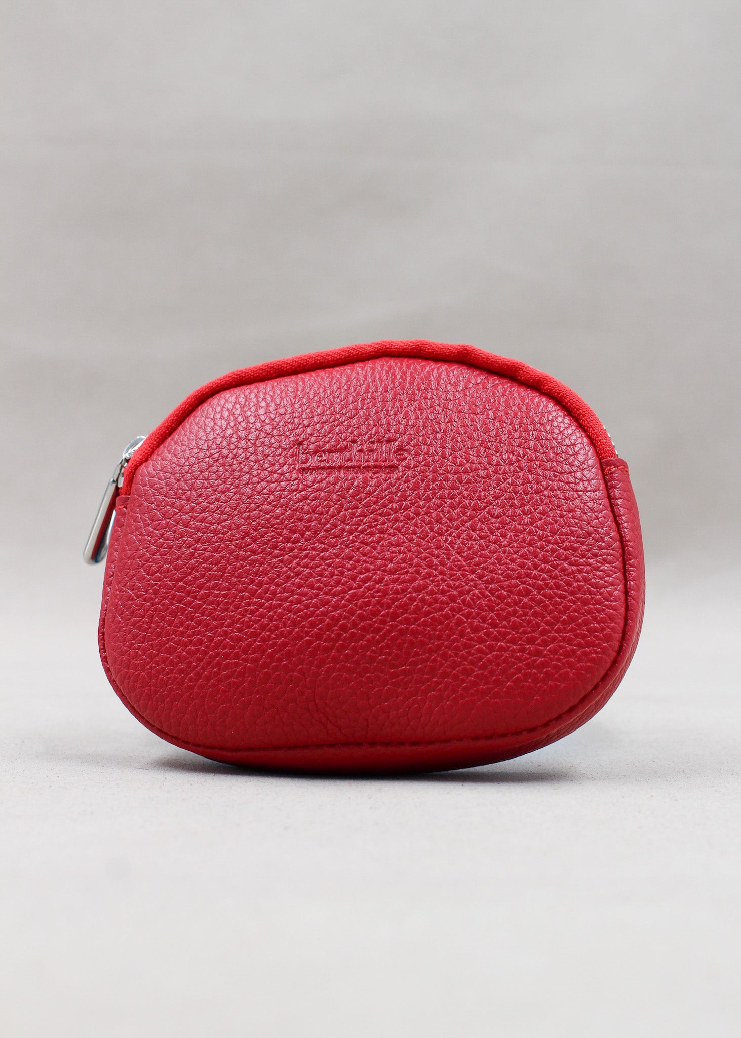 Porte-monnaie artisanal cuir coloris rouge coquelicot, petite maroquinerie fait main – Berthille Atelier de Maroquinerie