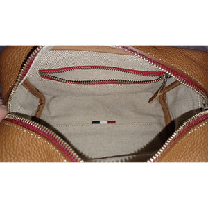 Intérieur sac en coton Berthille- Trousse de toilette tan Cuir véritable Berthille