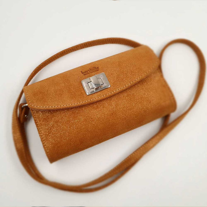 Pochette porté épaule ou travers en velours or | Collection Paillettes été 2025 | Berthille