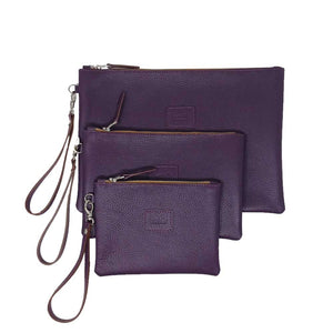 Pochette Cuir Pleine Fleur avec Dragonne | Format Moyen