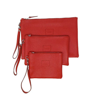 Pochette Cuir Pleine Fleur avec Dragonne | Format Moyen