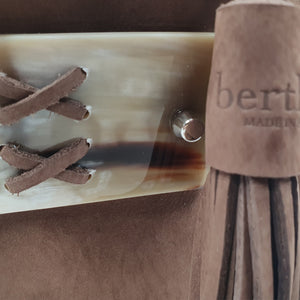 Petit Sac à main en nubuck chocolat