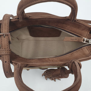 Petit Sac à main en nubuck chocolat