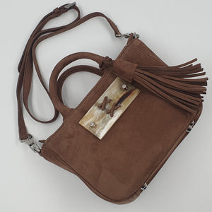 Petit Sac à main en nubuck chocolat