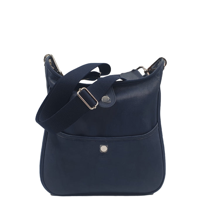 Sac Bandoulière Cuir gras bleu 