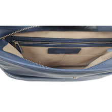 Charger l&#39;image dans la galerie, Sac Bandoulière Cuir gras bleu &quot;sauvage jean&quot; - Maison Berthille
