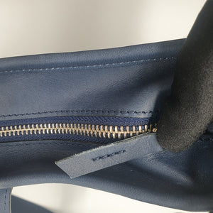 Sac Bandoulière Cuir gras bleu "sauvage jean" - Maison Berthille