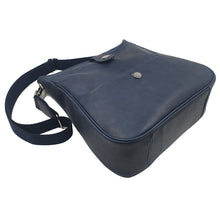 Charger l&#39;image dans la galerie, Sac Bandoulière Cuir gras bleu &quot;sauvage jean&quot; - Maison Berthille
