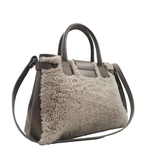 Sac cuir et peau de mouton ultra douce