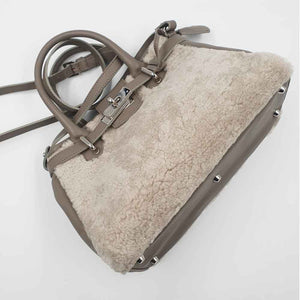 Sac cuir et peau de mouton ultra douce