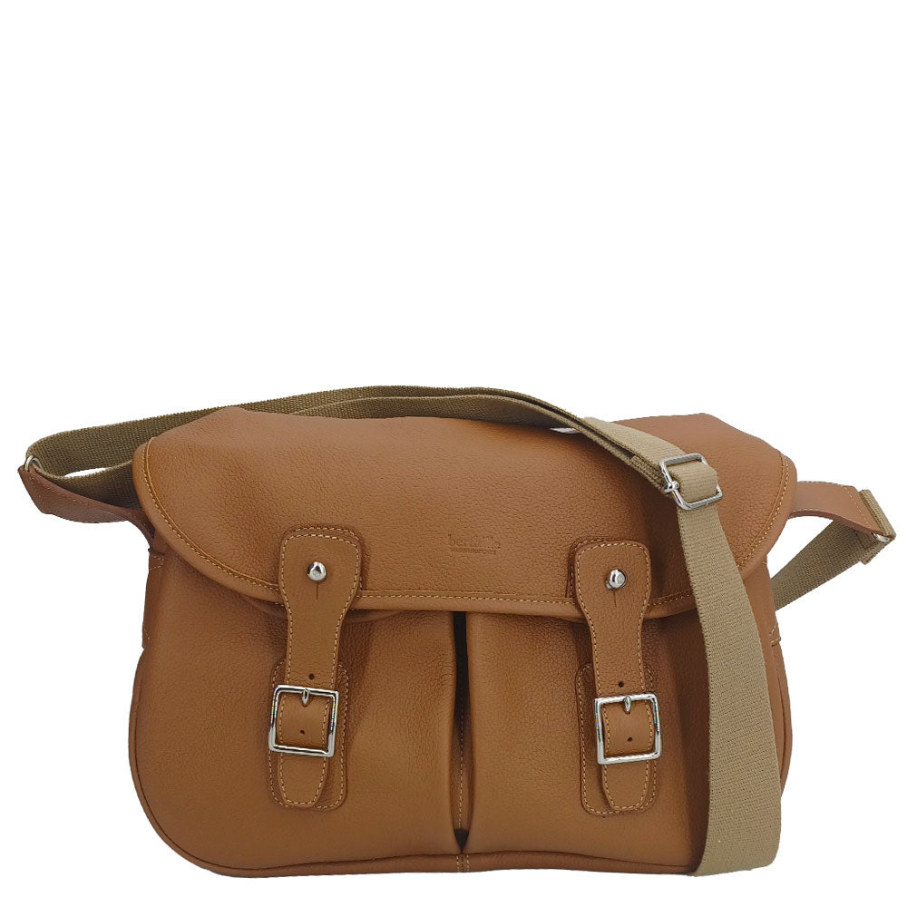 Besace moderne en cuir grainé Pêche Berthille