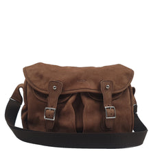 Charger l&#39;image dans la galerie, Sac Pêche Cuir Nubuck Chocolat
