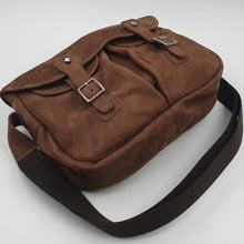 Charger l&#39;image dans la galerie, Sac Pêche Cuir Nubuck Chocolat
