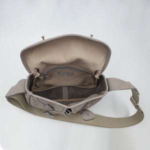 Sac Mini Pêche Cuir Nubuck Cenere