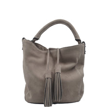 Charger l&#39;image dans la galerie, Sac Petit Hermine Cuir Nubuck Cenere
