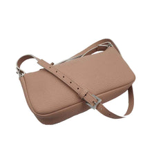 Load image into Gallery viewer, Sac pochette bandoulière cuir rose poudré Berthille
