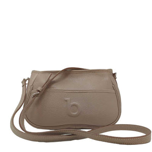 Sac à main en Cuir Grainé Mini Luna Tourbe  | Maison Berthille