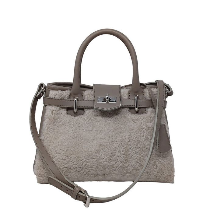 Sac cuir et peau de mouton ultra douce