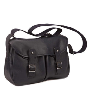 Sac à main Pêche en cuir grainé Noir | Maison Berthille