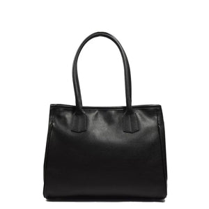 Sac en cuir noir porté épaule - Cuir Véritable - Maison Berthille