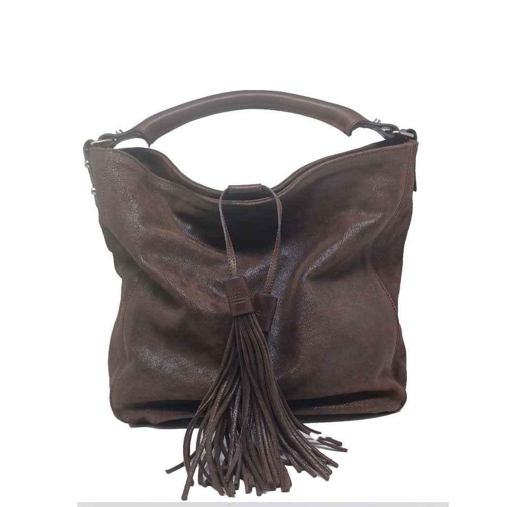 Sac en Cuir Vieilli Marron | Porté Épaule | Hermine Maison Berthille